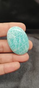 UDGEMS Modelo 590 Cabujón de Amazonita Verde Natural de Forma Ovalada, Piedra Preciosa Suelta para la Fabricación de Joyas - Product Image 3