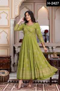 Nueva Función de desgaste diseñador Kurti Sharara traje Anarkali estilo Hit diseño fiesta desgaste con bordado trabajo boda desgaste Kurtis conjunto - Product Image 3