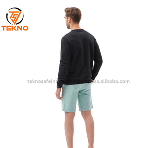 Sweat-shirt en molleton d'hiver pour hommes Pull 100% coton avec broderie de logo personnalisé Col en O solide pour hommes avec service OEM - Product Image 4