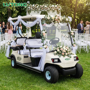 Voiture de golf électrique LVTONG 6 places, champagne, 48V/3.7kw, bus touristique - Product Image 1