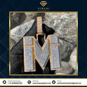 Pendentif Hip Hop Clouté en Argent Sterling 925 Plaqué Or Rose Moissanite VVS Diamant à Prix Raisonnable - Product Image 2