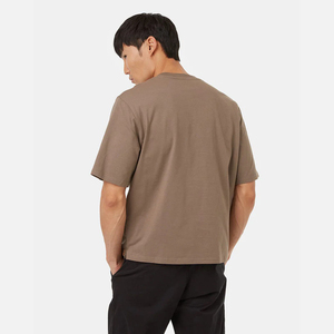 เสื้อยืดโพลีเอสเตอร์/คอตตอน พิมพ์โลโก้ได้ตามสั่ง เนื้อผ้าหนา แขนสั้น ทรงหลวม สไตล์สตรีทแวร์สำหรับผู้ชาย แห้งเร็ว เป็นมิตรกับสิ่งแวดล้อม - Product Image 5