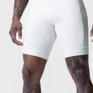 Pantalones cortos de entrenamiento de compresión para hombre-Diseño sin costuras para una mayor comodidad y movilidad" - Product Image 5