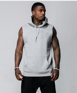 Breathable Men Workout Bodybuilding Wholesale Unisex Gym <b>Hoodie</b> High Quality <b>Sleeveless</b> <b>Hoodie</b> Breathable Lightweight Men's Wear - Product Image 2