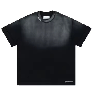 Camiseta transpirable ecológica de algodón 100% de punto de gran tamaño para hombre de alta calidad diseño de impresión personalizado al por mayor - Product Image 5