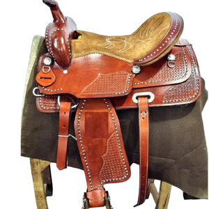 Qualité supérieure 100% fait à la main Style anglais selle occidentale en cuir Durable équitation sports équestres divertissement - Product Image 1