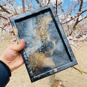 Plateau décoratif en résine de plusieurs couleurs, organisateur de cosmétiques, décoration d'intérieur, plateau ovale en résine, plateau de coiffeuse, haute qualité - Product Image 6