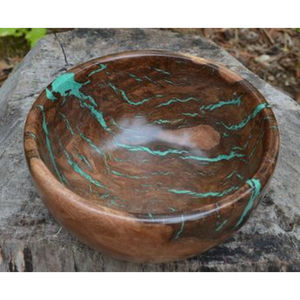 Cuenco de resina de madera Premium, frutero decorativo hecho a mano elegante para cocina casera y decoración de comedor moderna - Product Image 1