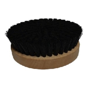 Natürliche Rosshaar-Peelingbürste gegen Cellulite, schwarze runde Holz-Trockenbürste für den Körper, OEM Private Label - Product Image 2