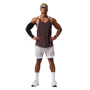 Custom Tank Tops Manufacturer Activewear Polyester Gym Stringer <b>Singlets</b> <b>Running</b> Sports Quick Dry Loose Fit Sleeveless Construct - Product Image 2