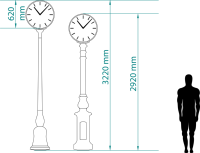 GPS-Synchronisierte Analoge Eisen-Außenuhr Quarzwerk Einseitige LED-Beleuchtung 60cm Batteriebetrieben Modern