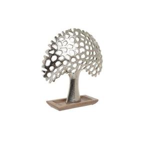 Sculpture d'arbre en nid d'abeille en métal artisanal inspirée de la nature, avec base en bois, décoration d'intérieur artistique contemporaine, vente chaude - Product Image 1