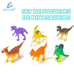 Set di 6 Giocattoli di Dinosauri in Plastica per Bambini, Divertenti Giocattoli in PVC a Tema Animale - Product Image 4