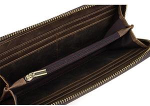 Portefeuille zippé pour femme en cuir à grain long avec doublure accessoire de voyage-LSW-0042 de fermeture de couverture à usage quotidien - Product Image 6