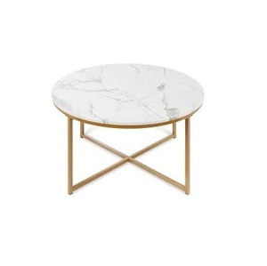 2025Premium Quality Metal Modern <b>Coffee</b> <b>Table</b> <b>White</b> and Gold Color Handcrafted Marble Top Center <b>Table</b> Home and Hotel Decoration - Product Image 6