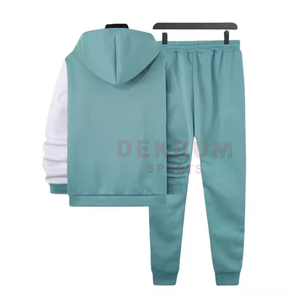 ชุดวอร์มกีฬาผ้าฝ้ายแท้ 100% คุณภาพสูงสำหรับฤดูหนาว มีฮู้ด ดีไซน์ OEM ผู้ผลิตชุดวอร์มแบบกำหนดเองสำหรับผู้ชาย - Product Image 2