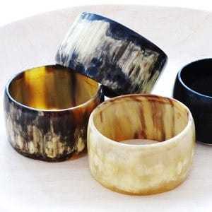 ชุดกำไลเขาควายเคลือบทองประดับโบโฮแบบโบราณ - Product Image 4