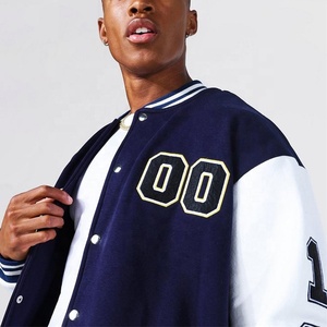 <b>Men's</b> Letterman <b>Jacket</b> <b>for</b> <b>Baseball</b> and University Varsity Stand Collar Winter Design 100% Cotton Plus Size - Product Image 4