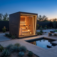 Sauna Traditionnel Modulaire d'Extérieur pour 3-5 Personnes, Kit de Cabane de Jardin DIY en Bois Thermique, Spa à Domicile