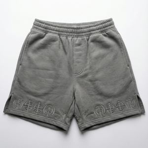 Pantalones Cortos Bermuda de Felpa de Poliéster Grueso Personalizados para Mujer, Bordados, Ecológicos, Transpirables, Estilo Urbano, Holgados, Casuales, para Gimnasio y Deportes - Product Image 1