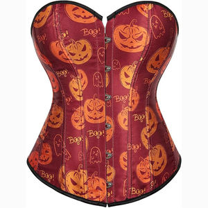 <b>Underbust</b> Crop Top Sexy Waist Slimming High Compression Seamless Bamboo/Cotton Body Shaper for Women Flower Print Vintage Gothic - Product Image 3