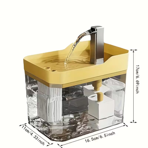 Dispensador de Agua <span class=keywords><strong>Transparente</strong></span> Cuadrado de Alta Gama <span class=keywords><strong>para</strong></span> Perros y <span class=keywords><strong>Gatos</strong></span>, Recipiente de Agua con Circulación Automática, Dispensador de Agua <span class=keywords><strong>para</strong></span> Mascotas - Product Image 5