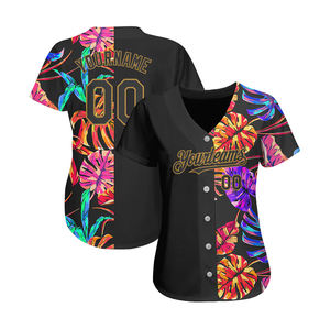 Camiseta de béisbol/softbol de dos colores, servicio OEM, sublimación personalizada, poliéster, Spandex, ropa deportiva - Product Image 3