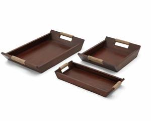 Solid Acacia Natural Wood Rectangular <b>Serving</b> Tray Home Decor For Party Fruit <b>Vegetable</b> Plate <b>Dish</b> Elegant Wood Plates <b>Serving</b> - Product Image 2