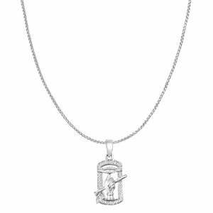 Colgante de Diamante Krishna Murli con Baño de Rodio e Incrustaciones de Oro Rosa - Product Image 1
