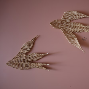 Exhibición de pared tejida de ratán natural al mejor precio, decoración de pared de habitación infantil en forma de golondrina para el hogar - Product Image 3