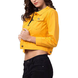 Veste en jean décontractée à manches longues, coupe classique, unie, respirante et confortable, taille adulte, veste pour femmes - Product Image 2