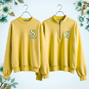 100% coton polaire col montant demi fermeture éclair coton mélangé couple sweats à capuche & sweat-shirts broderie personnalisée logo de haute qualité - Product Image 6