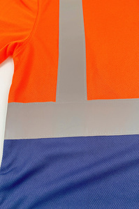 Ropa de trabajo de punto de seguridad reflectante de alta visibilidad superventas para camisas de hombre de manga corta con logotipo personalizado - Product Image 5