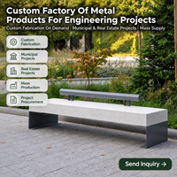 Banc de loisirs extérieur en acier inoxydable au design moderne, résistant à l'eau, écologique, 4 places, pour centres commerciaux et villas