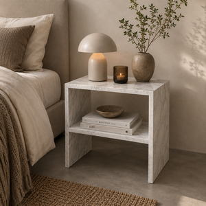 Modern Marble <b>Coffee</b> <b>Table</b> | Open Shelf Apartment-Friendly Living Room Bedroom Home Office Hotel Furniture 3-Year Warranty - Product Image 2