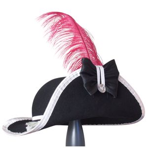 Sombrero Tricornio Negro y Amarillo con Corbata de Moño para Adultos, Estilo Inglés, Unisex, para Fiestas - Product Image 3