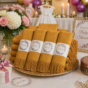 Chales de Pashmina Lila para Bodas y Fiestas, Bufandas Grandes para Mujer, Chal Largo de Moda en Color Sólido - Product Image 6