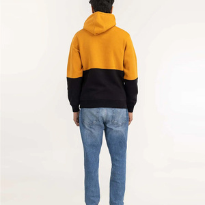 Casual Cotton Blazed Contrasting Colors Hoodies Loose Autumn Winter Hooded Thick Patchwork Draw String Vêtements pour femmes et hommes - Product Image 2