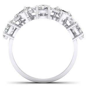 REYES vente en gros de bijoux fins en argent Sterling 925 Moissanite demi-éternité bagues de fiançailles cadeau d'anniversaire pour les femmes - Product Image 4