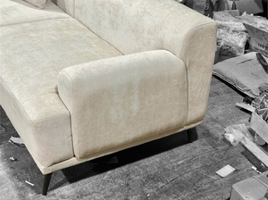 Two Seat <b>Sofa</b> 220cm Wood Couch <b>Foam</b> Fabric Minimalist Natural Style Vietnam - Product Image 6