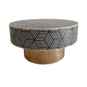 Taburete de mesa de consola con incrustaciones de hueso redondo ecológico nueva mesa de centro más vendida para el precio de Diwali - Product Image 3