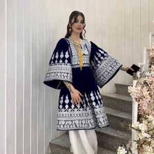 NUEVO VESTIDO DE MUJER AFGHANI KUCHI DE CALIDAD SUPERIOR DE MODA CON HERMOSA BUFANDA Y PANTALÓN A PRECIO RAZONABLE SERVICIO OEM ODM DE AA IMPEX - Product Image 2