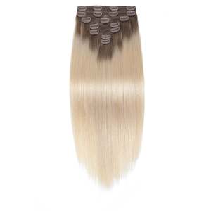 คลิปต่อผมแท้แบบเรมี่ 8 นิ้ว แบบยาคิตรง แบบหยิกสีน้ำตาล 1B แบบยืดสีน้ำตาลอมบลอนด์มุก 17 - Product Image 3