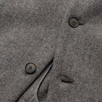 Manteau classique en laine à revers cranté pour homme Manteau long d'affaires gris vison pour les déplacements en hiver Tenue de cérémonie à simple boutonnage
