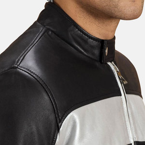 Chaqueta de invierno de piel de vaca de nuevo diseño para hombre, cuello levantado, logotipo frontal, a prueba de viento y transpirable, precio bajo, gran oferta - Product Image 6
