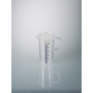 Béchers gradués en plastique avec poignée ergonomique, matériel de laboratoire pour la volumétrie et la titration, graduation bleue 50-3000 ml, Allemagne-Burkle GmbH - Product Image 4