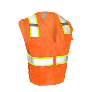 เสื้อกั๊กนิรภัยสะท้อนแสงมองเห็นได้ชัดเจนสำหรับโครงสร้างจราจรกันน้ำปรับแต่งได้ - Product Image 1