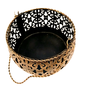 Cesta metálica de inspiración vintage para presentaciones de regalo atemporales y elegantes para devolución y regalo de boda a precio mayorista - Product Image 4