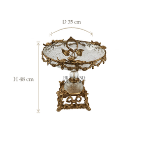 คริสตัลโบราณและชุดกลางทองเหลืองพร้อมแจกันหรูหราของตกแต่งบ้านแนววินเทจสุดหรูทำด้วยมือ - Product Image 6