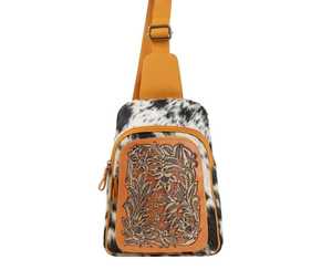 New Arrival Large Capacity Genuine Leather Bohemian <b>Tote</b> Sling <b>Bag</b> Custom Color Autumn <b>Tooling</b> Western-Style Wholesale Price - Product Image 3